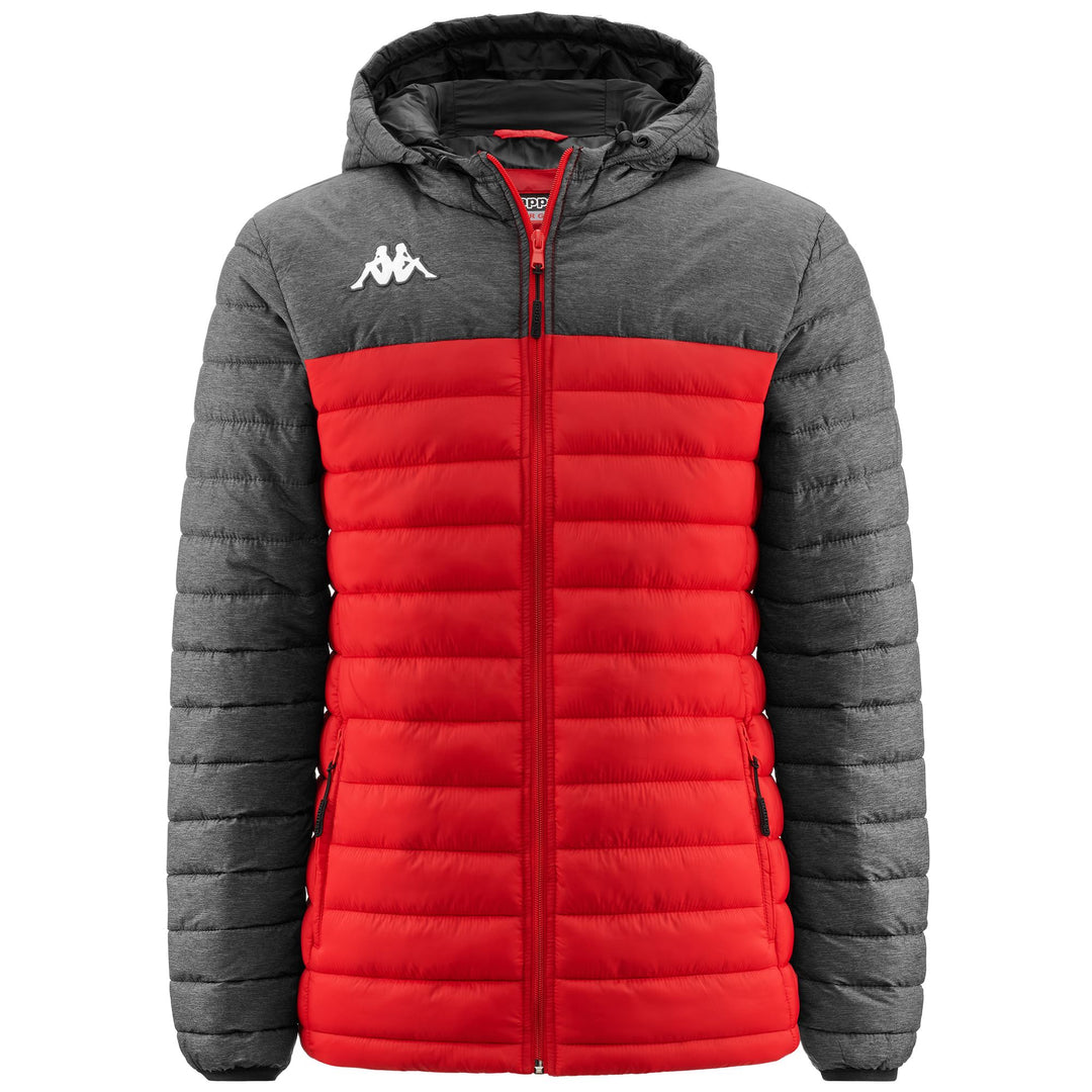Red Men's Training Mid Jacket with Hood 01