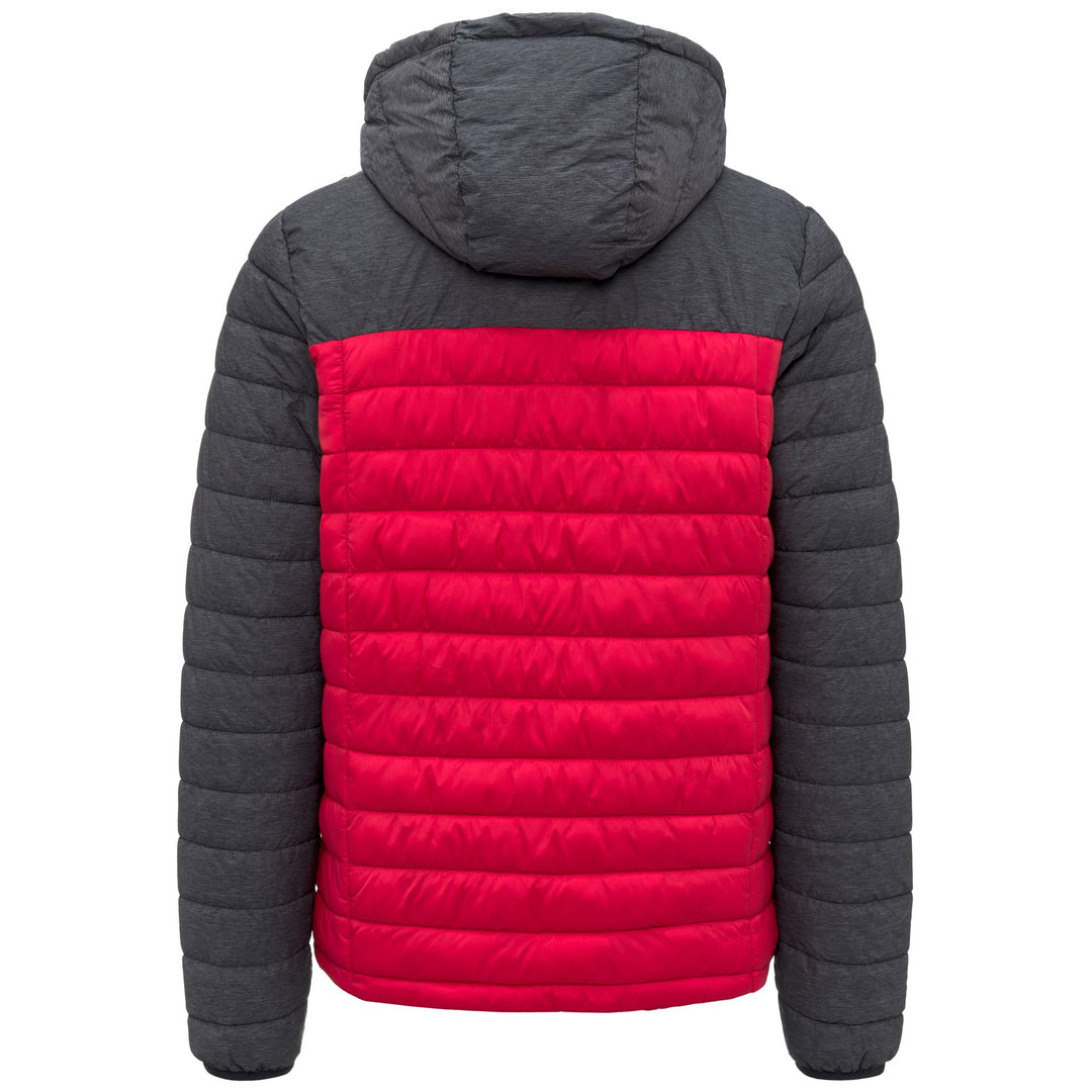 Veste d'entraînement rembourrée pour homme, coupe ajustée, en tissu déperlant rouge main