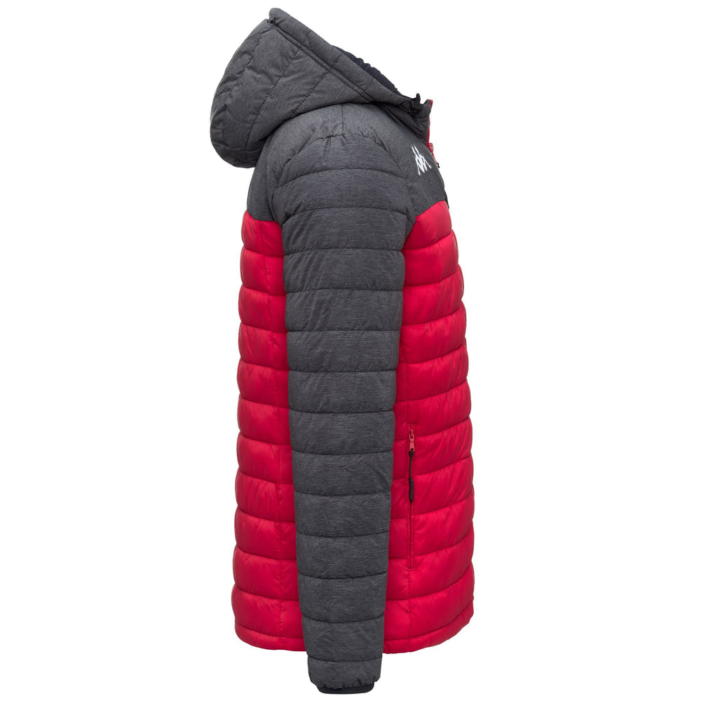 Veste d'entraînement rembourrée pour homme, coupe ajustée, en tissu déperlant rouge 02