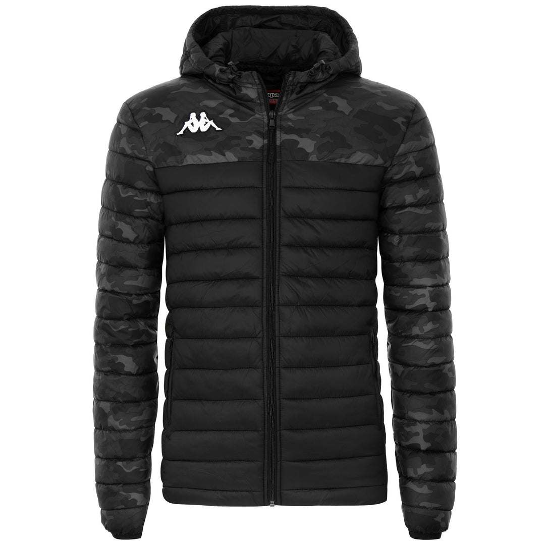 Black Men's Training Mid Jacket with Hood 01