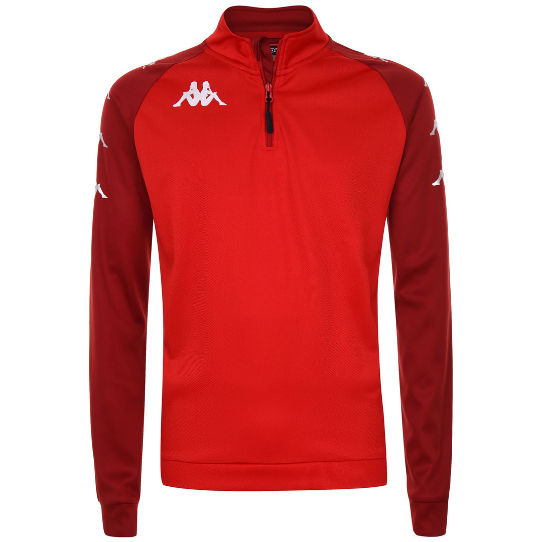 Dark Red Men's Football Fleece Jumper 01