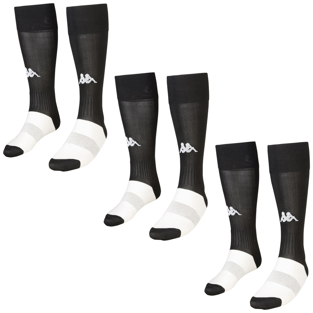 Calcetines de fútbol negros hasta la rodilla para hombre con ventilación transpirable 01