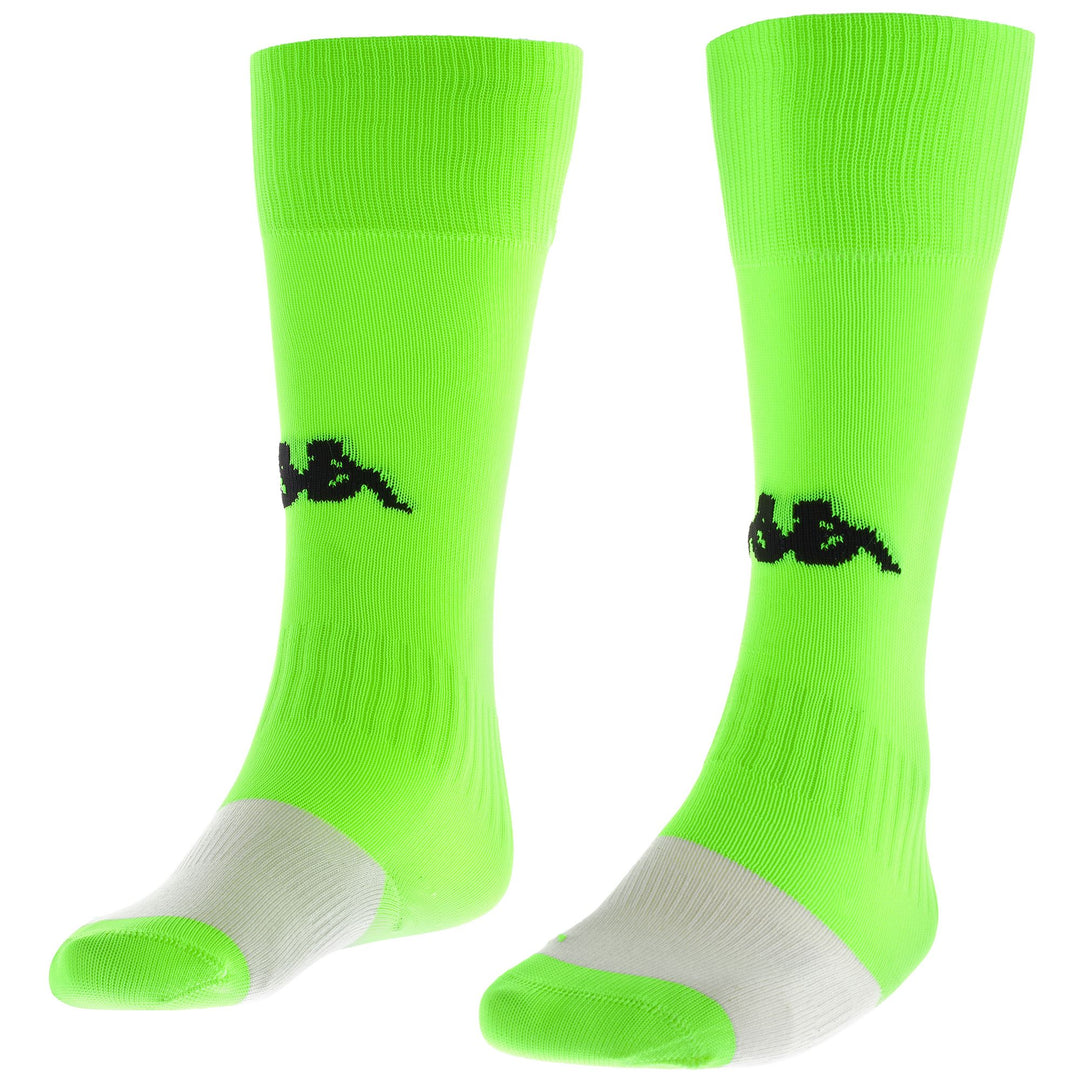 Calcetines de fútbol hasta la rodilla para hombre, color verde neón, paquete de 3 01