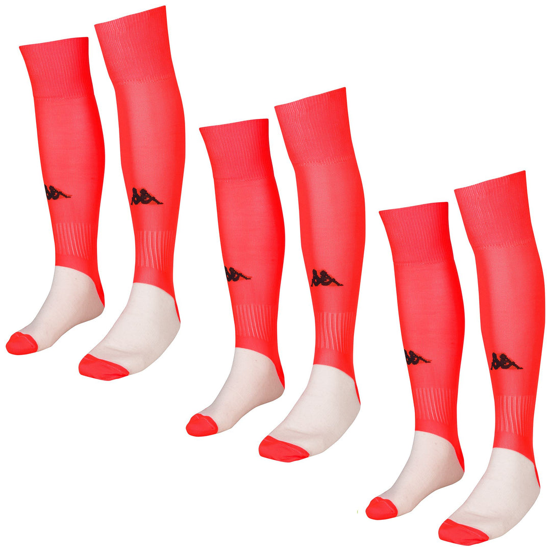 Calcetines altos hasta la rodilla de fútbol de color rojo para hombre. 01