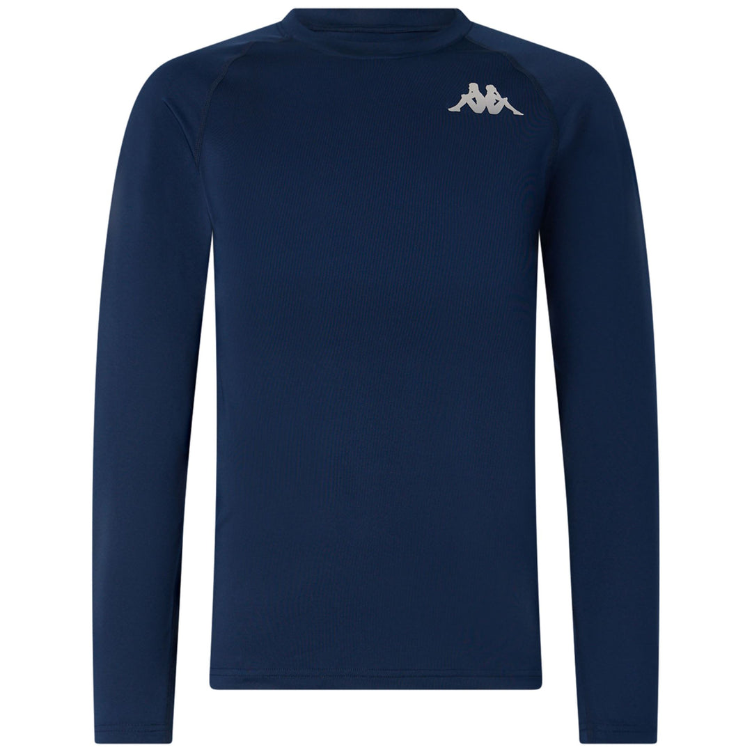 Blue Men's slim fit Functional Long Sleeve Cold Underwear Top 01