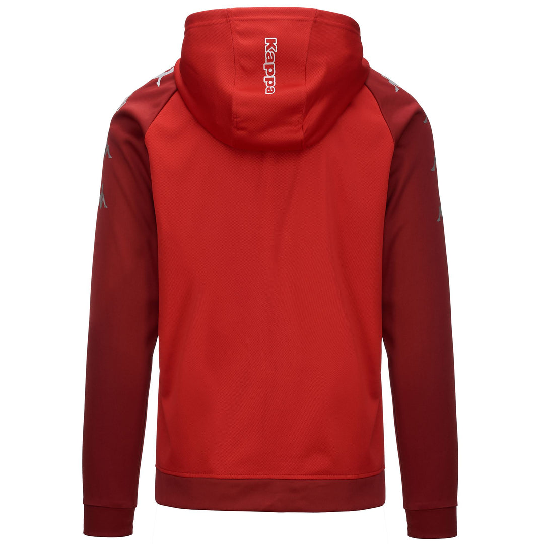 Red Men's Slim Fit Hoodie in Bonded Mesh Fabric for Soccer main