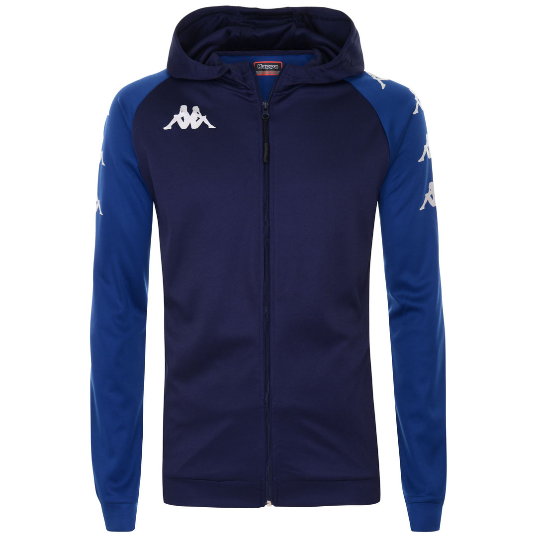 Blue Men's Slim Fit Football Hoodie in Bonded Mesh Fabric 01