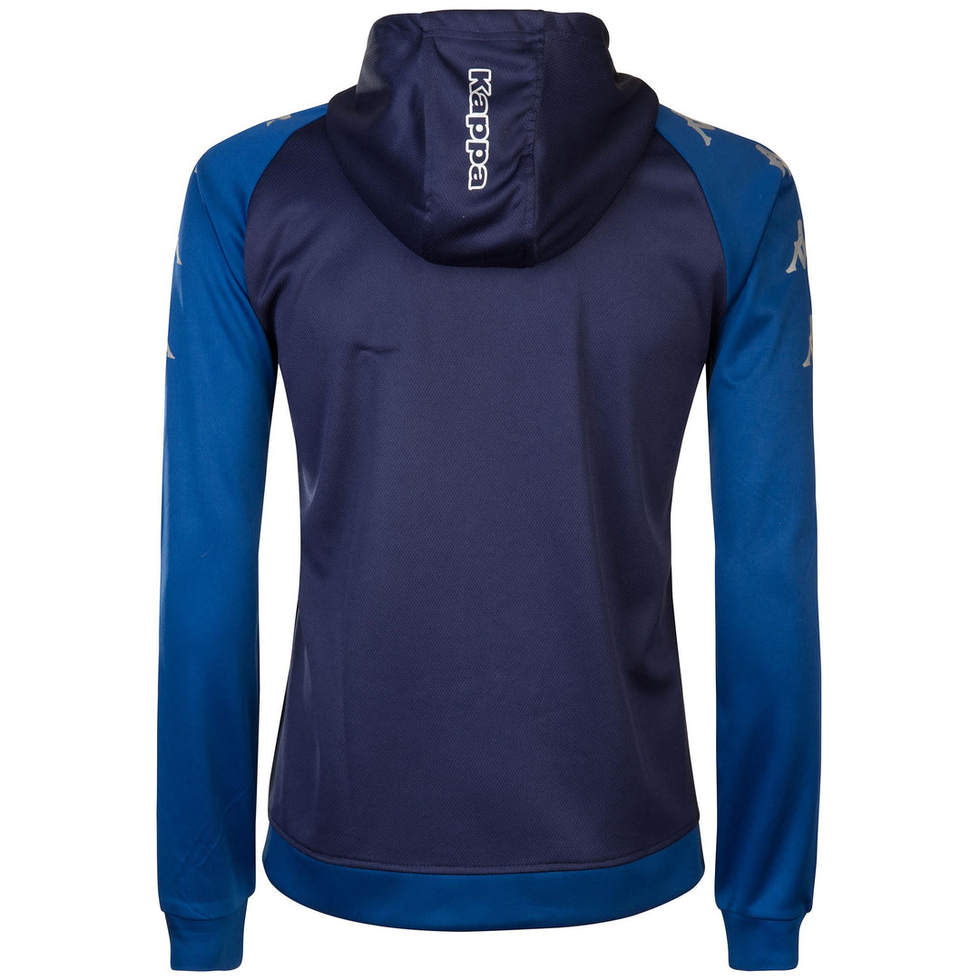 Blue Men's Slim Fit Football Hoodie in Bonded Mesh Fabric main