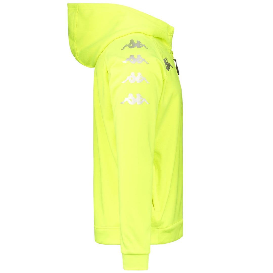 Yellow Men's Slim Fit Soccer Hoodie in Bonded Mesh Fabric main