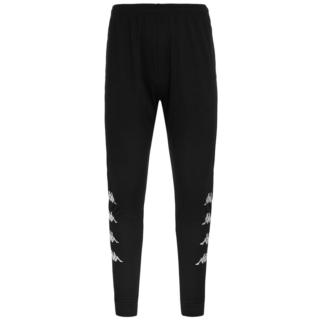 Black Men's Slim Fit Training Pants with Ribbed Bottom 01