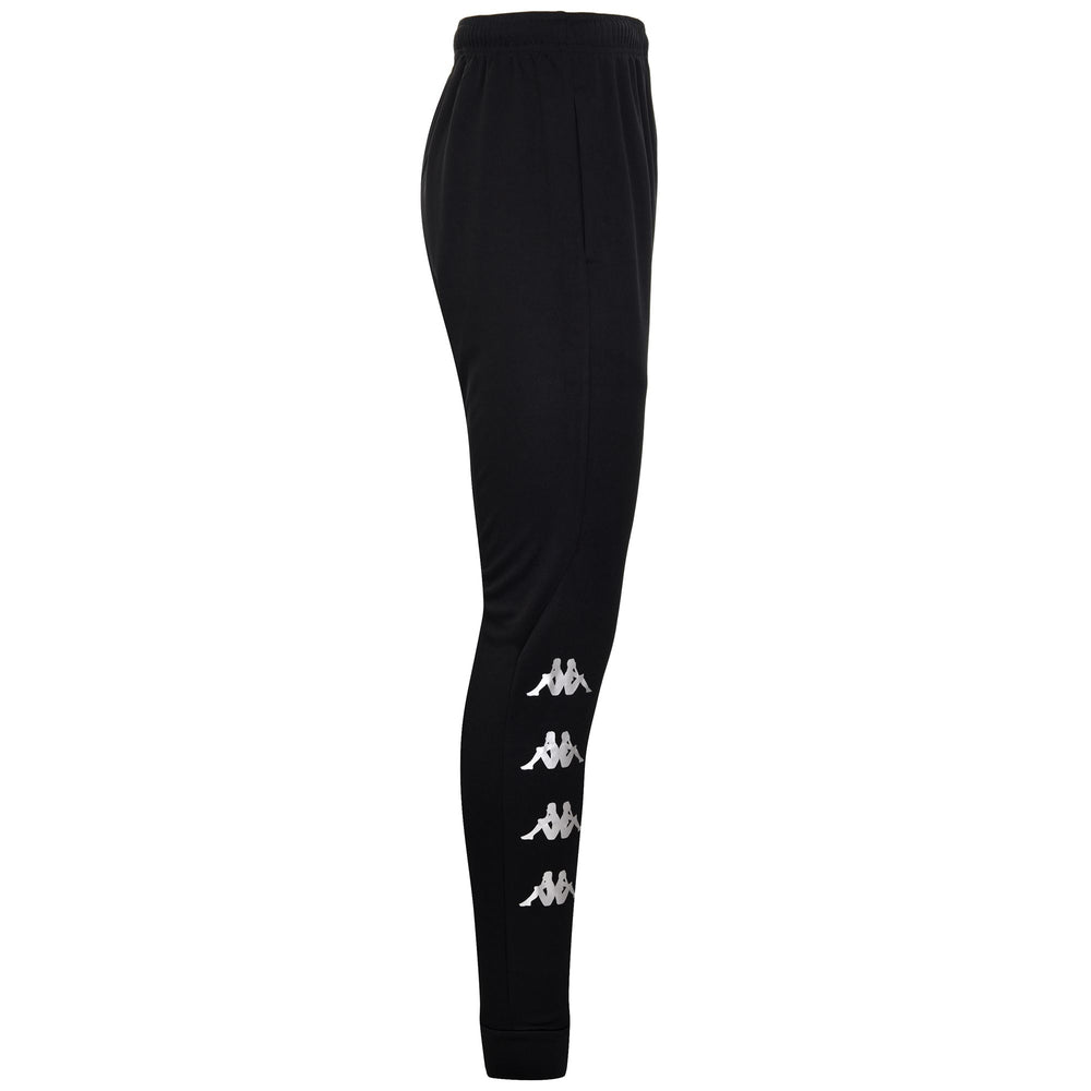 Black Men's Slim Fit Training Pants with Ribbed Bottom 02