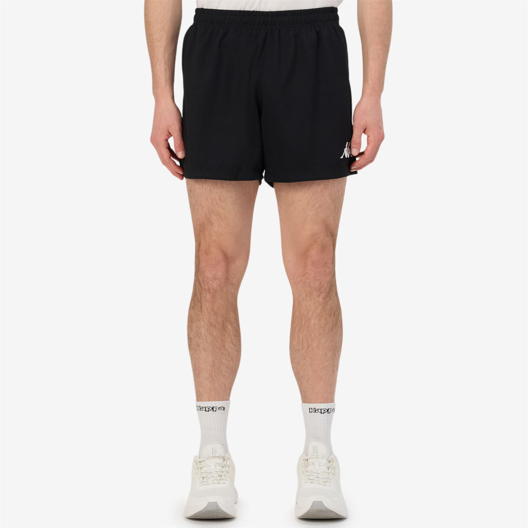 Black Men's Rugby Training Shorts with Elastic Waist main