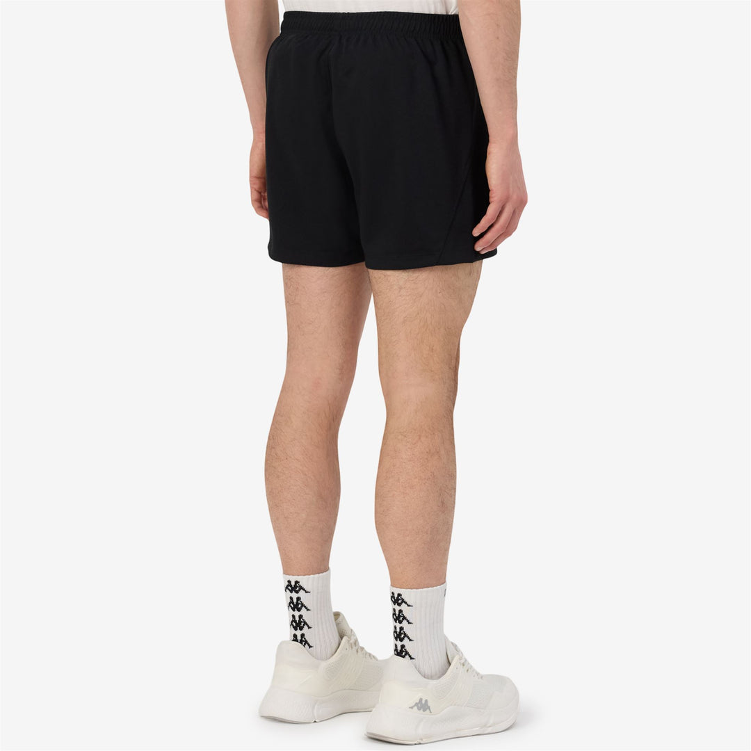 Black Men's Rugby Training Shorts with Elastic Waist main