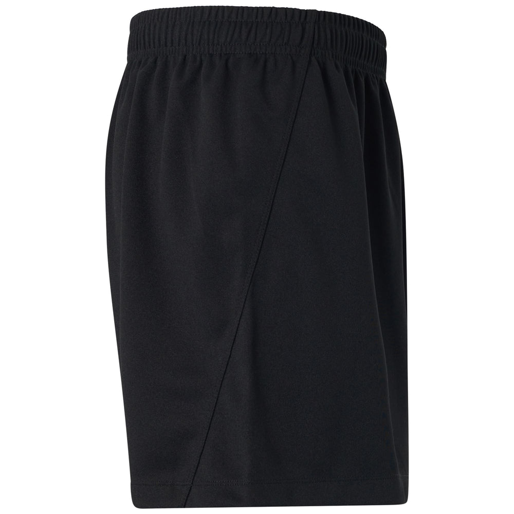 Pantaloncini da allenamento da rugby da uomo neri con elastico in vita 02