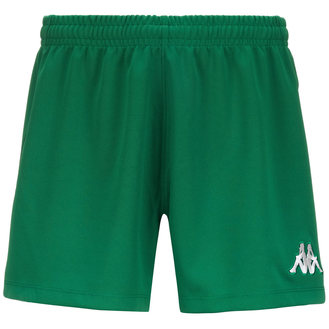 Pantaloncini da allenamento da rugby da uomo Oasis verdi con elastico in vita 01