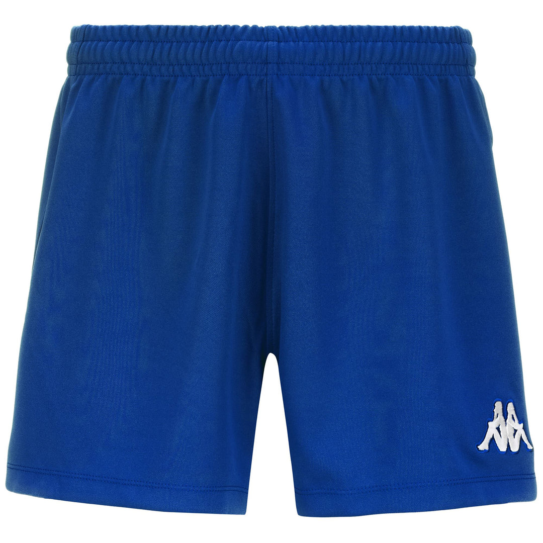Short de rugby bleu pour homme, en tissu interlock, avec taille élastique. 01