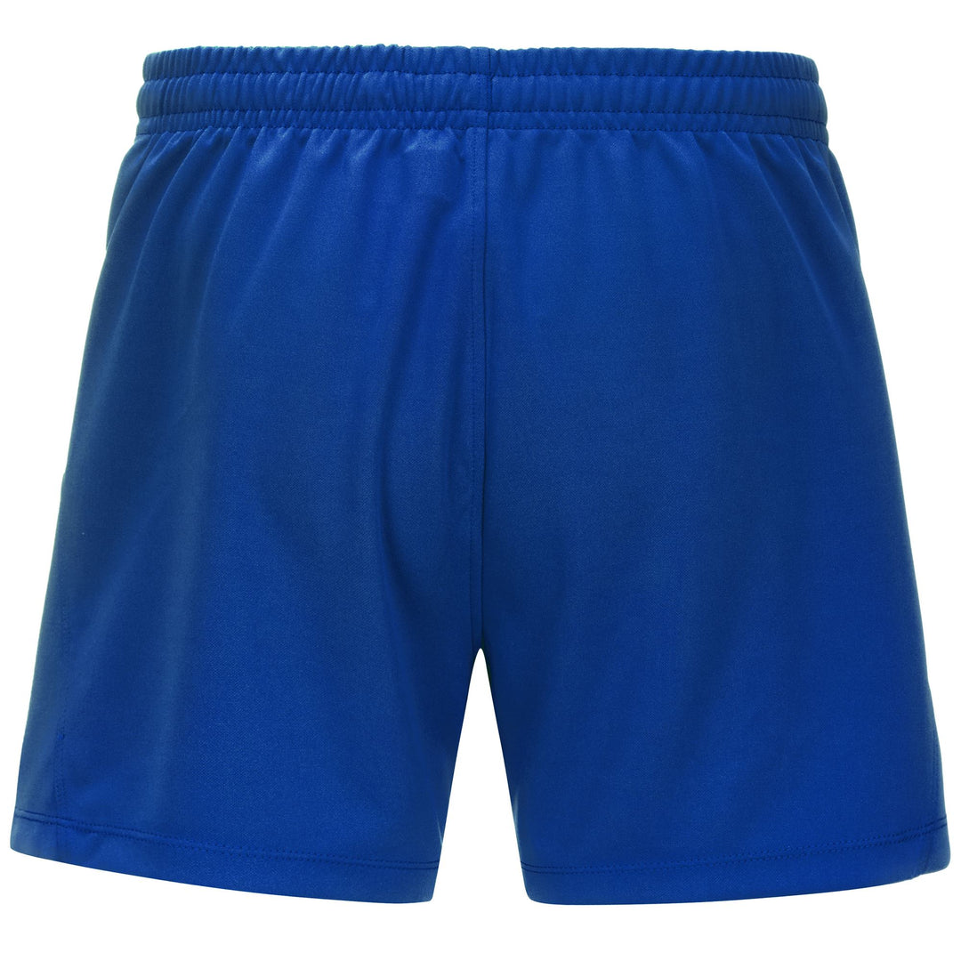 Short de rugby bleu pour homme, en tissu interlock, avec taille élastique. main