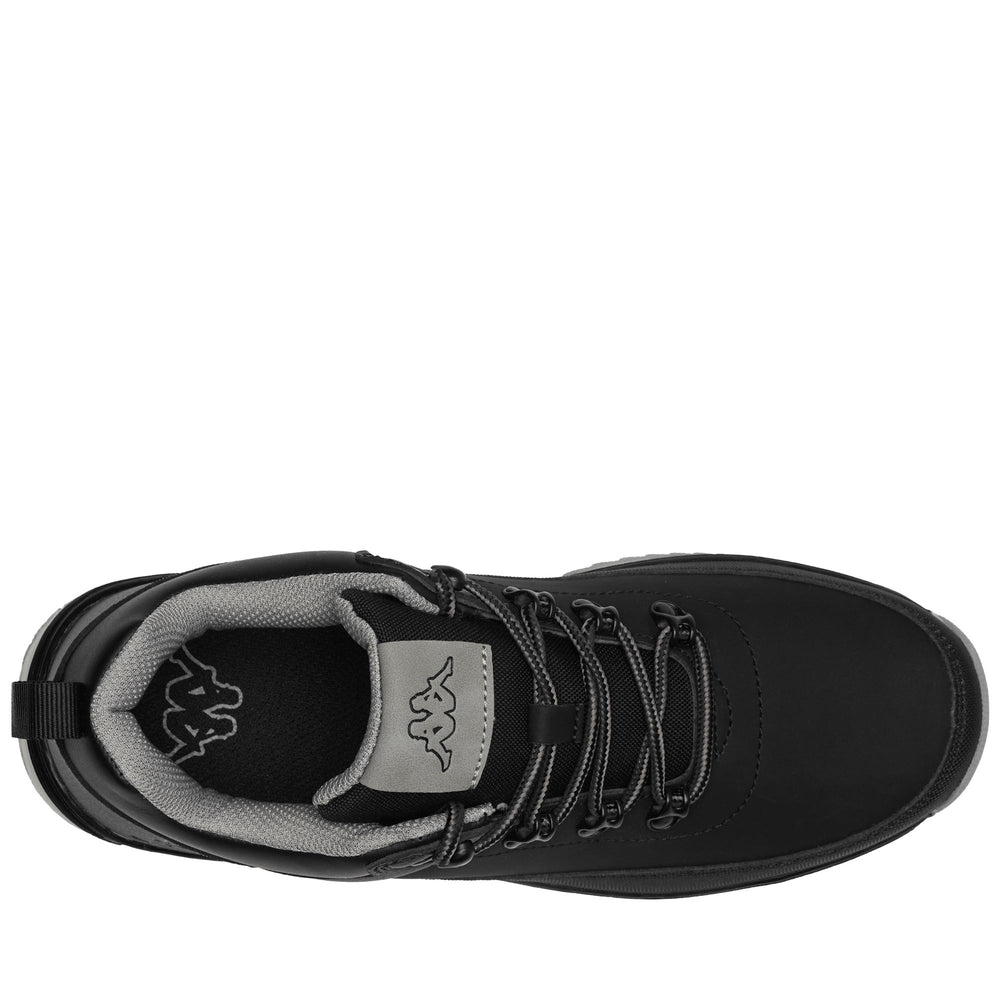 Black grey Men's Low Cut Sneakers with Synthetic Upper 02