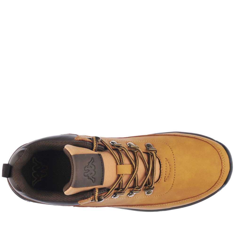 Yellow men's low cut sneakers with synthetic outsole 02