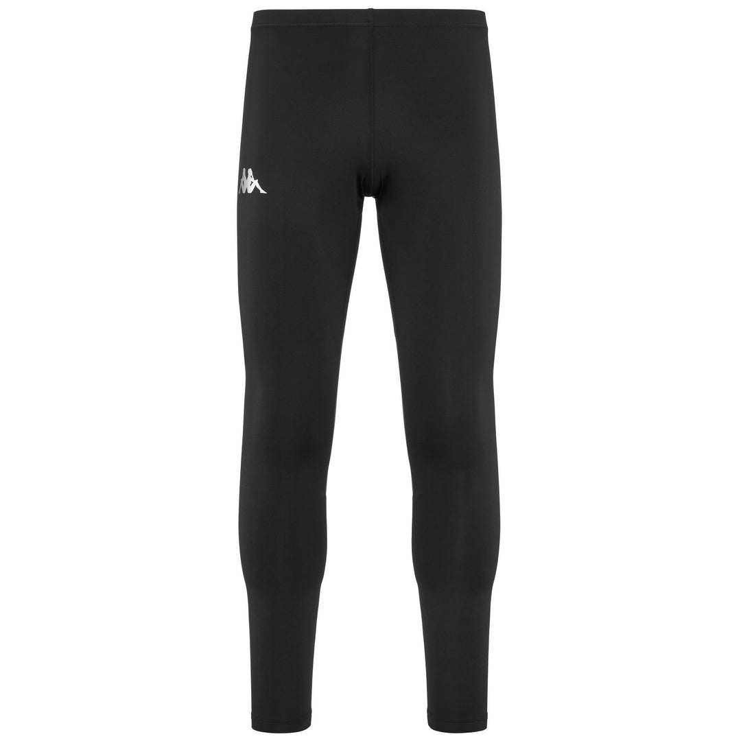 Black Men's Technical Long Underpants in Stretch Fabric 01