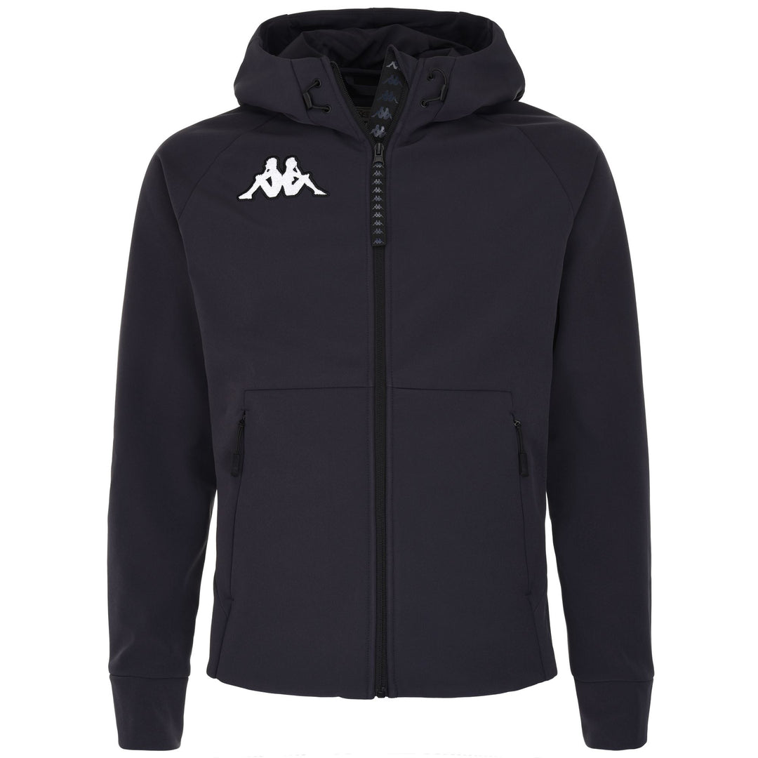 Black Men's Slim Fit Fleece Jacket with Hood and Pockets main