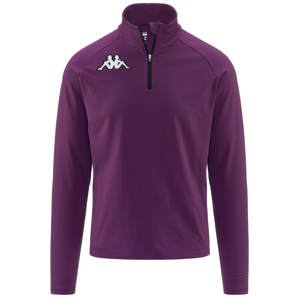 Pull de ski unisexe violet en microfibre polaire coupe ajustée 02