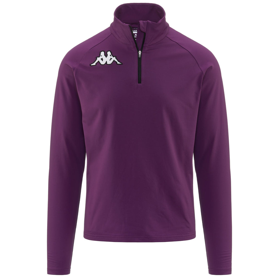 Pull de ski unisexe violet en microfibre polaire coupe ajustée main