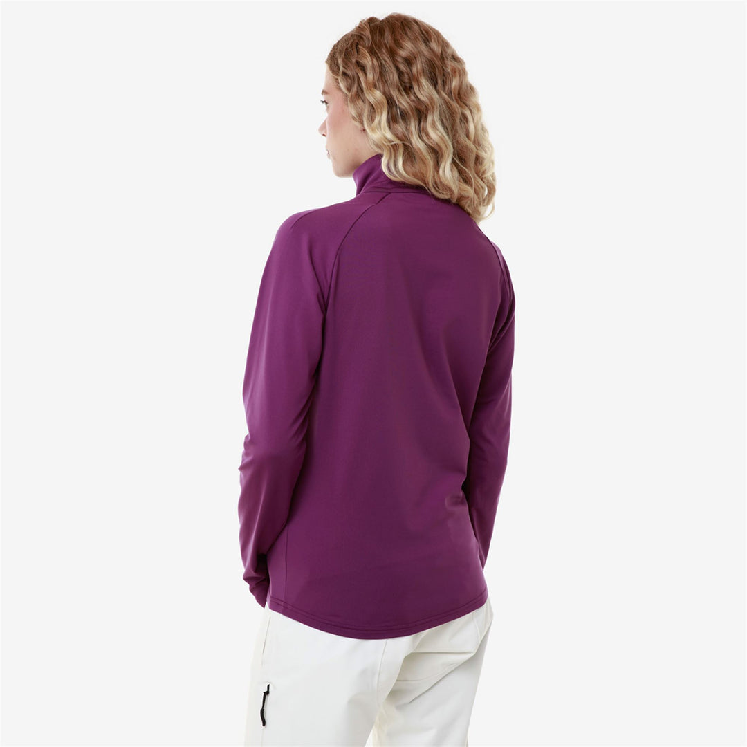 Violet Unisex Ski Microfleece Jumper with Half Zip main