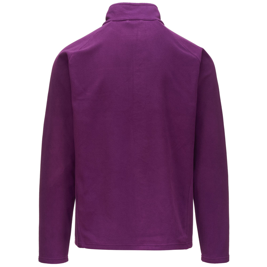 Polaire de ski unisexe violette coupe ajustée avec fermeture éclair intégrale main