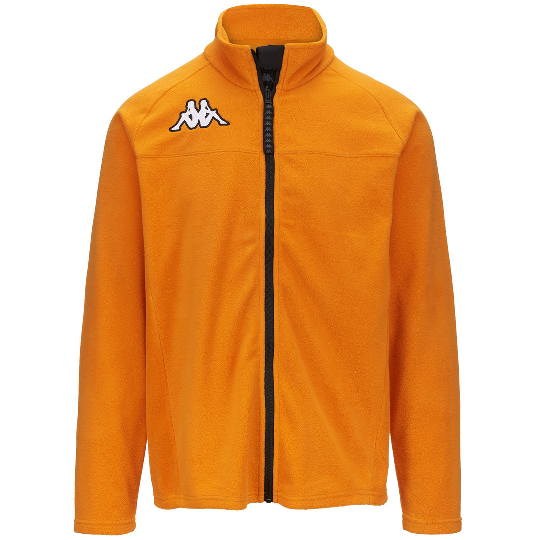 Orange Unisex Fleece Ski Jacket with Slim Fit and Full Zip 01