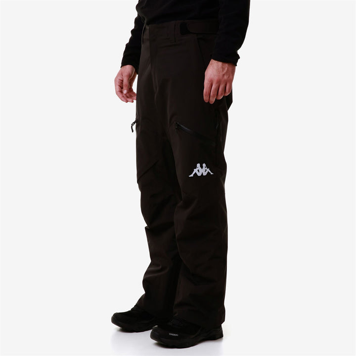 Pants Man 6CENTO 622P Sport Trousers BLACK Dressed Front Double		