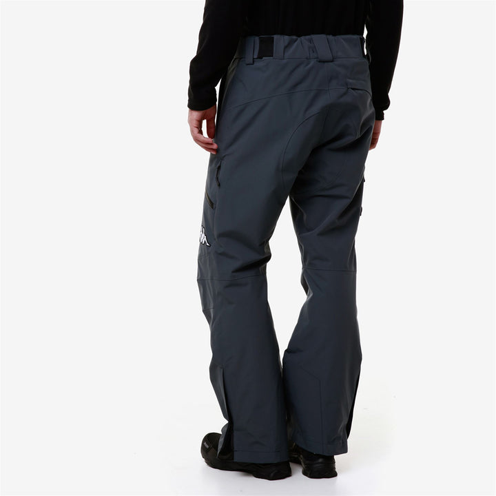 Pants Man 6CENTO 622P Sport Trousers GREY ASPHALT-BLACK Detail Double				