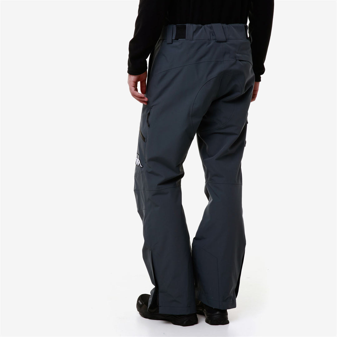 Pantalones de esquí impermeables para hombre, color gris y negro, con acolchado y transpirabilidad. main