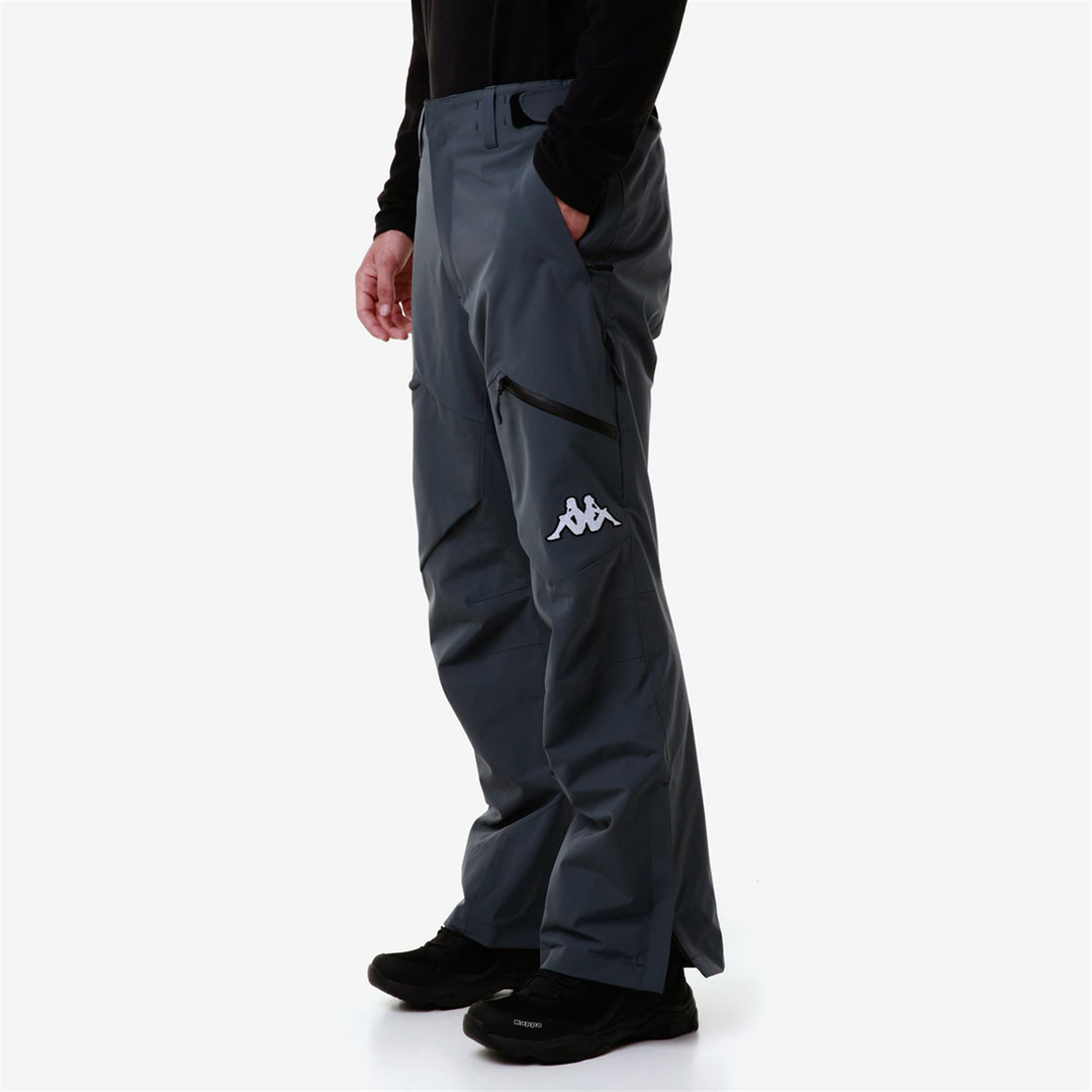 Pantalones de esquí impermeables para hombre, color gris y negro, con acolchado y transpirabilidad. main