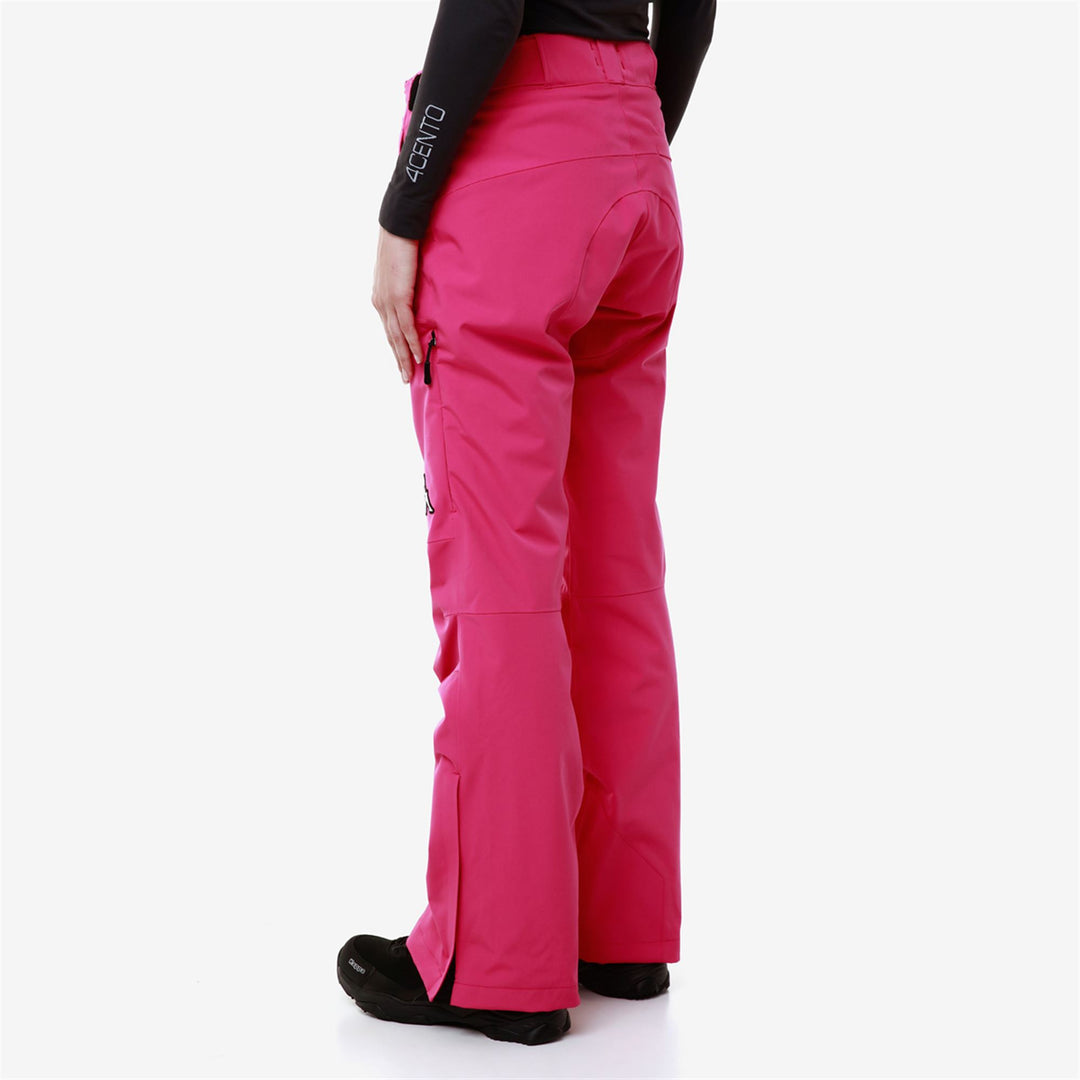 Pants Woman 6CENTO 665P Sport Trousers FUCHSIA PURPLE-BLACK Detail Double				