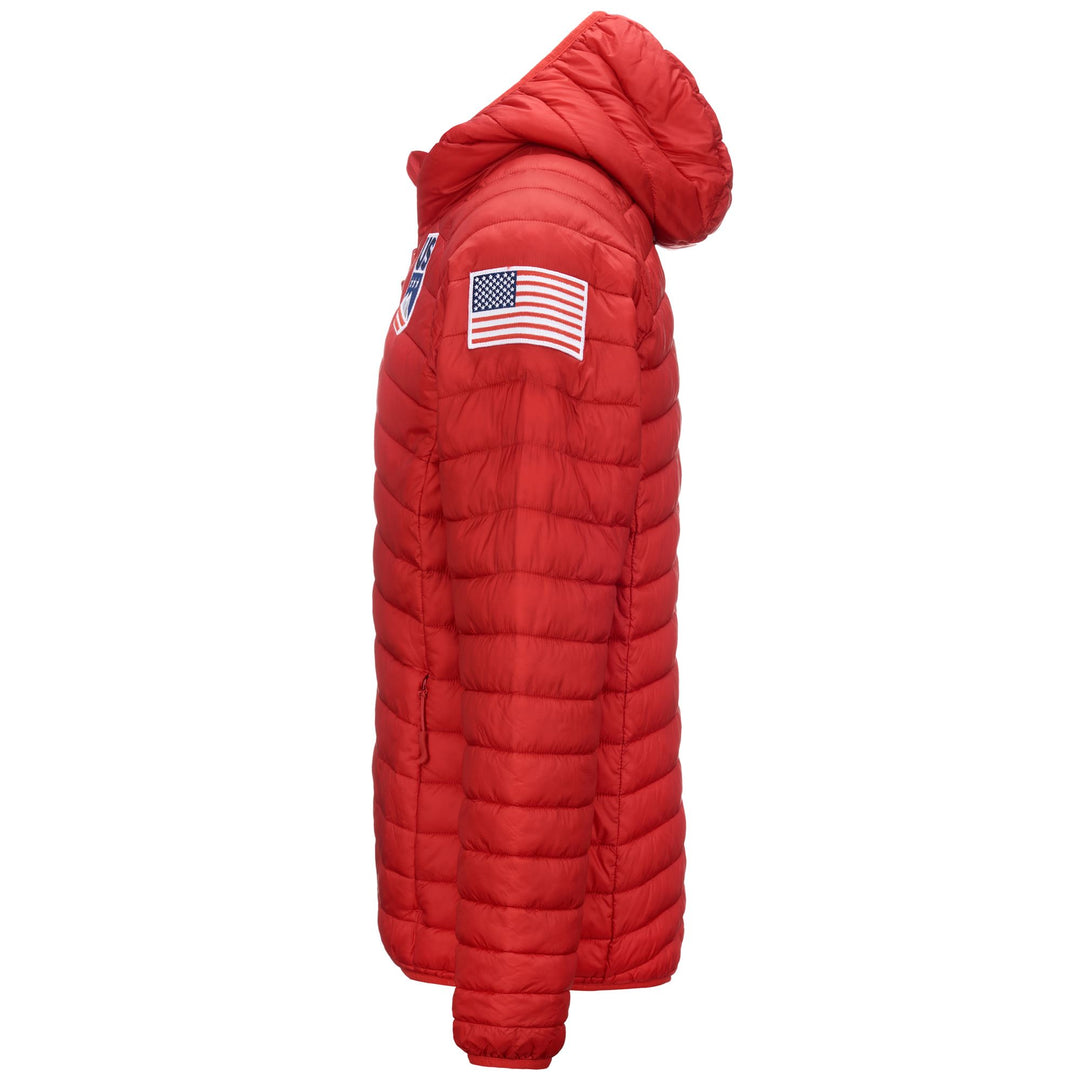 Red Unisex Padded Ski Jacket with Water Protection and Insulation main