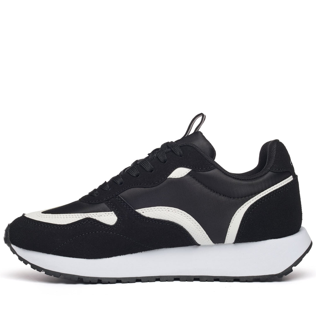 Black white Men's Low Cut Sneakers with Rubber Outsole main