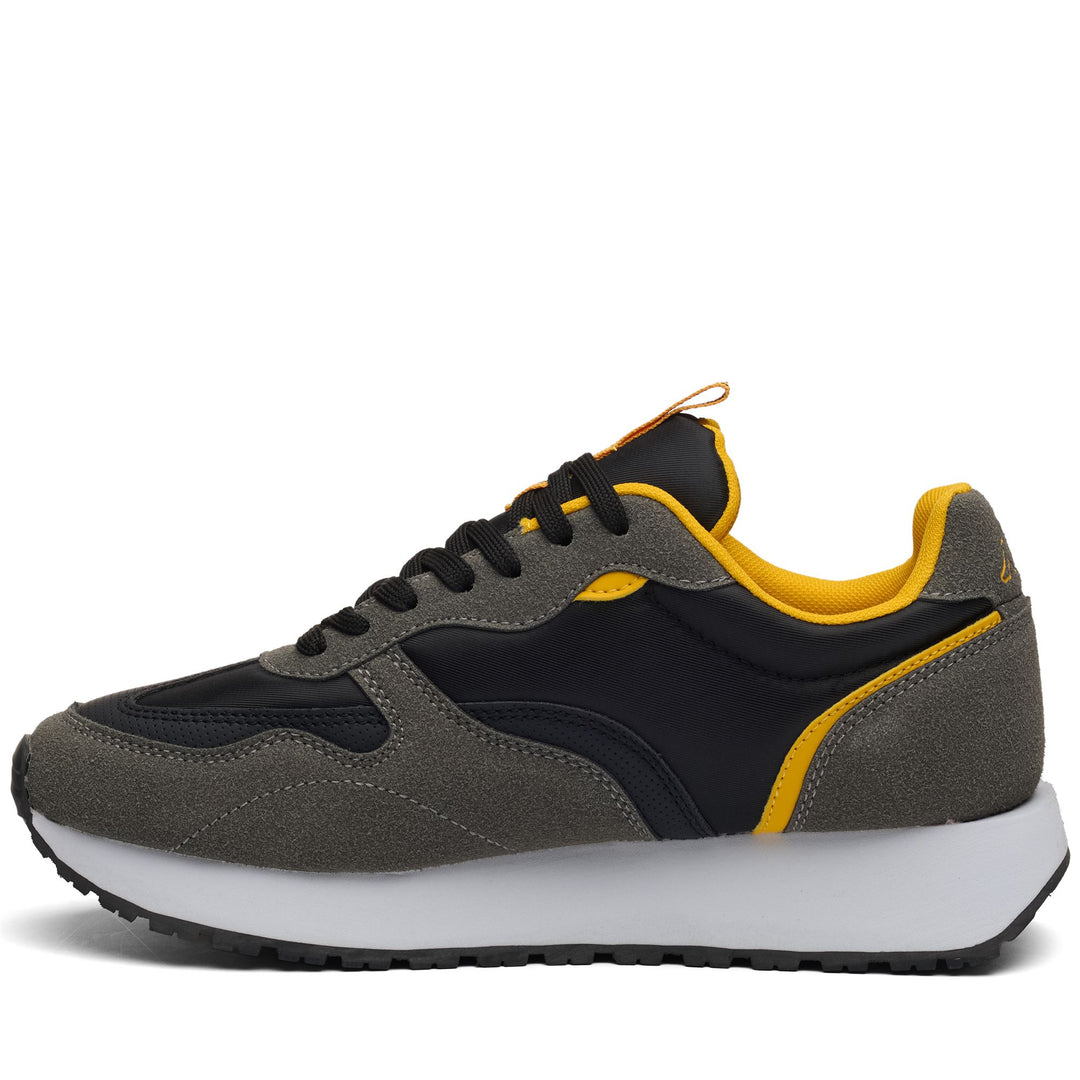 Grey Black Men's Low Cut Walking Sneakers main