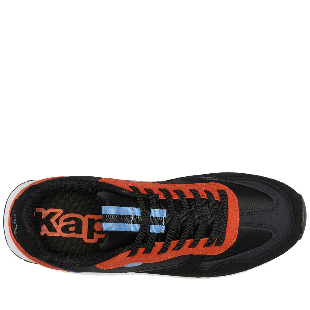 Black Red Men's Low Cut Walking Sneakers with Rubber Outsole 02