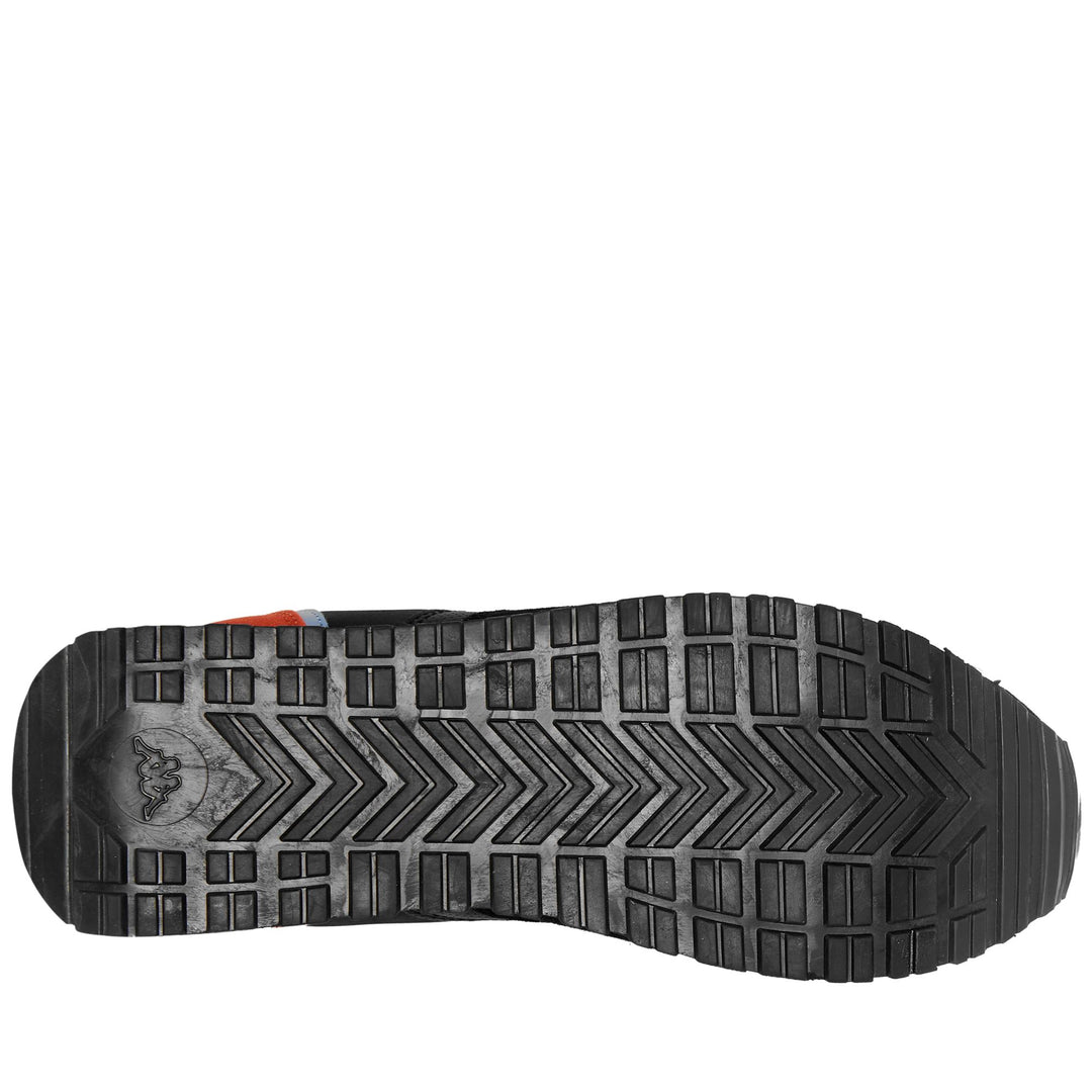 Black Red Men's Low Cut Walking Sneakers with Rubber Outsole main