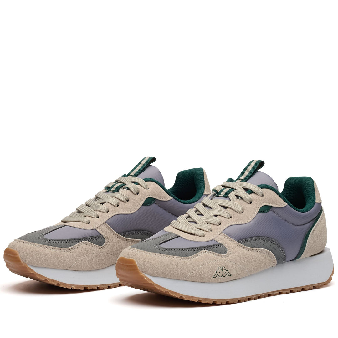 Beige Yellow Men's Low Cut Walking Sneakers 01