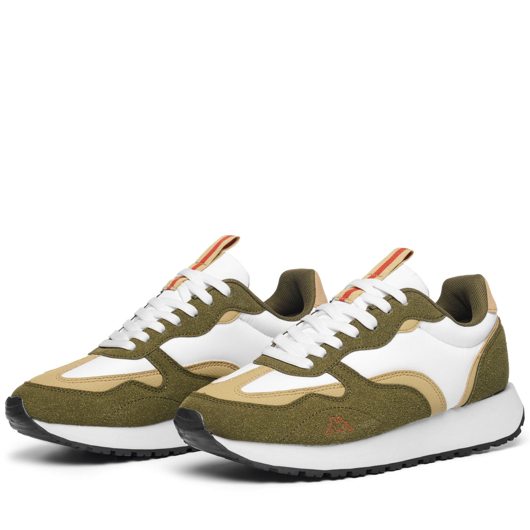 White green Men's Low Cut Sneakers with Rubber Outsole 01