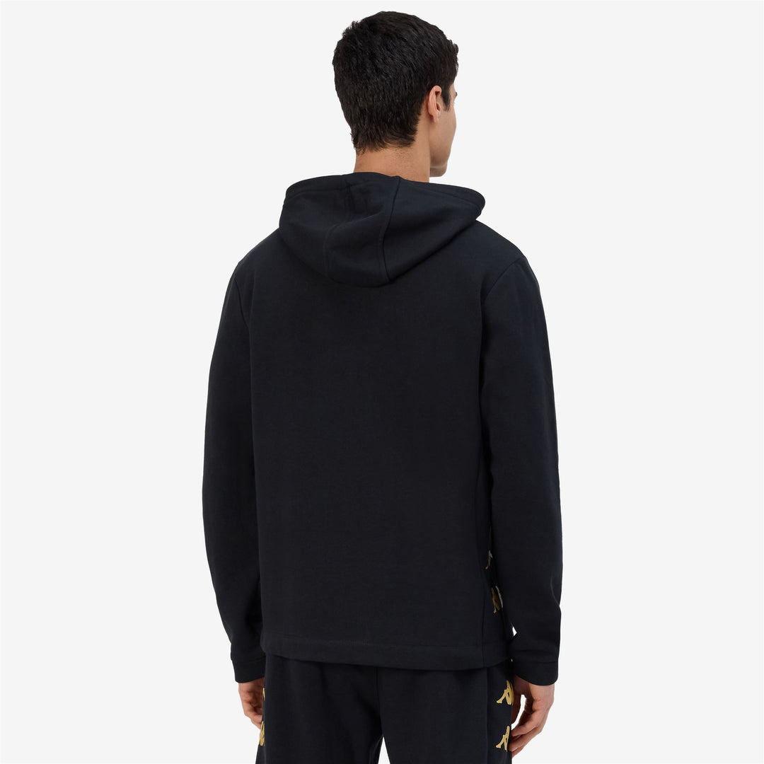 Black Men's Football Fleece Hoodie main