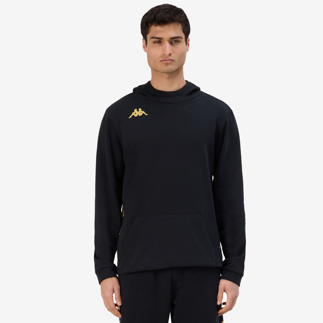 Black Men's Football Fleece Hoodie main