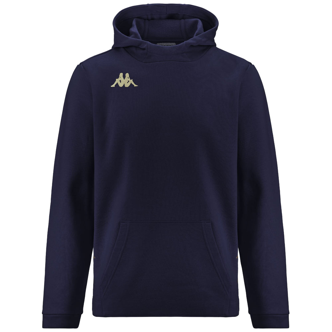 Marine Blue Men's Football Fleece Hoodie. 01