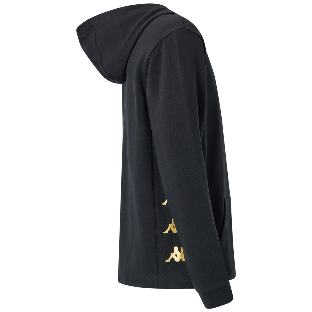 Sudadera con capucha de fútbol negra para hombre, con cremallera completa y bolsillos main