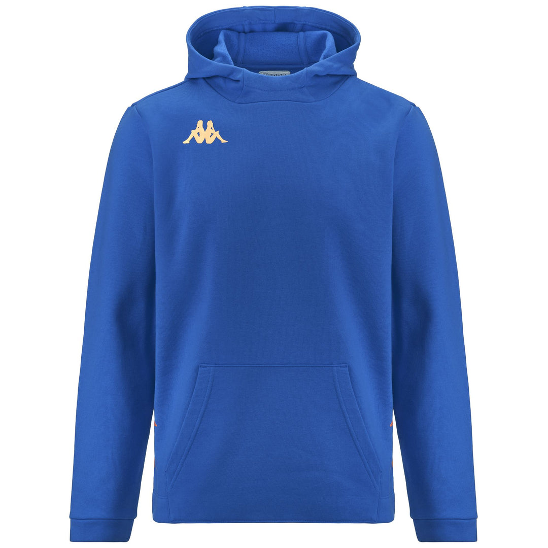 Sapphire Blue Men's Slim Fit Football Hoodie with Full Zip 01