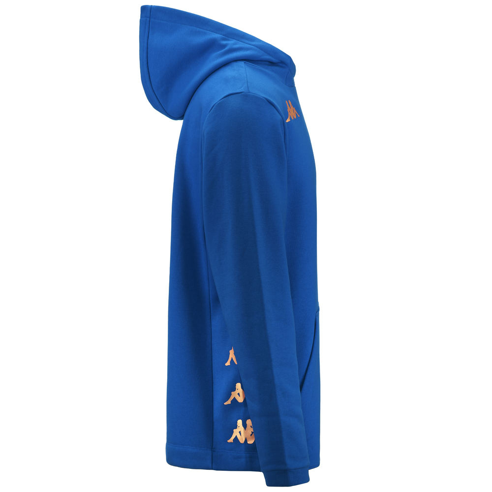 Sapphire Blue Men's Slim Fit Football Hoodie with Full Zip 02