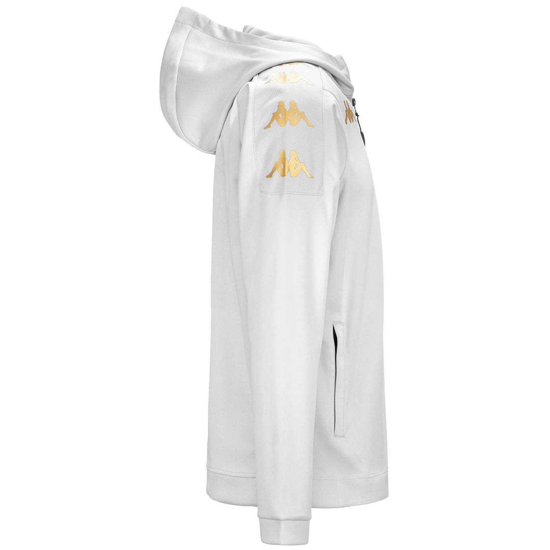 Grey White Men's Full Zip Hoodie for Football Training main