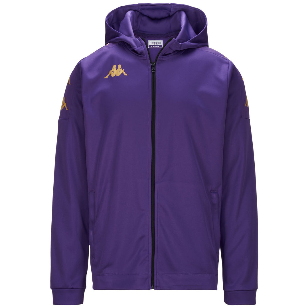Indigo Violet Men's Football Fleece Hoodie with Full Zip 01
